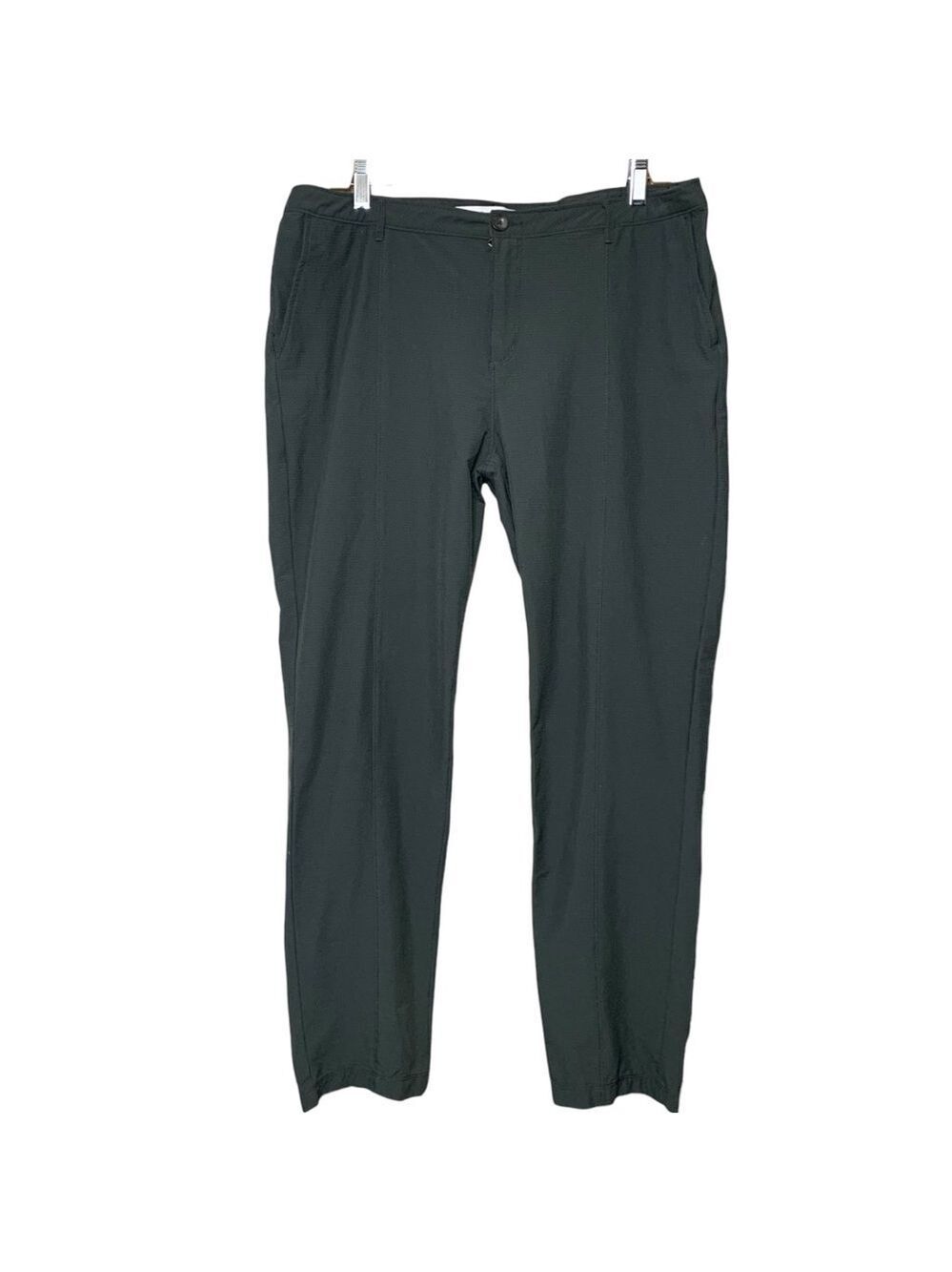 Woolrich Hiking Hi Rise Pants 14 Gray Stretch Nylon Straight Pockets Traveling